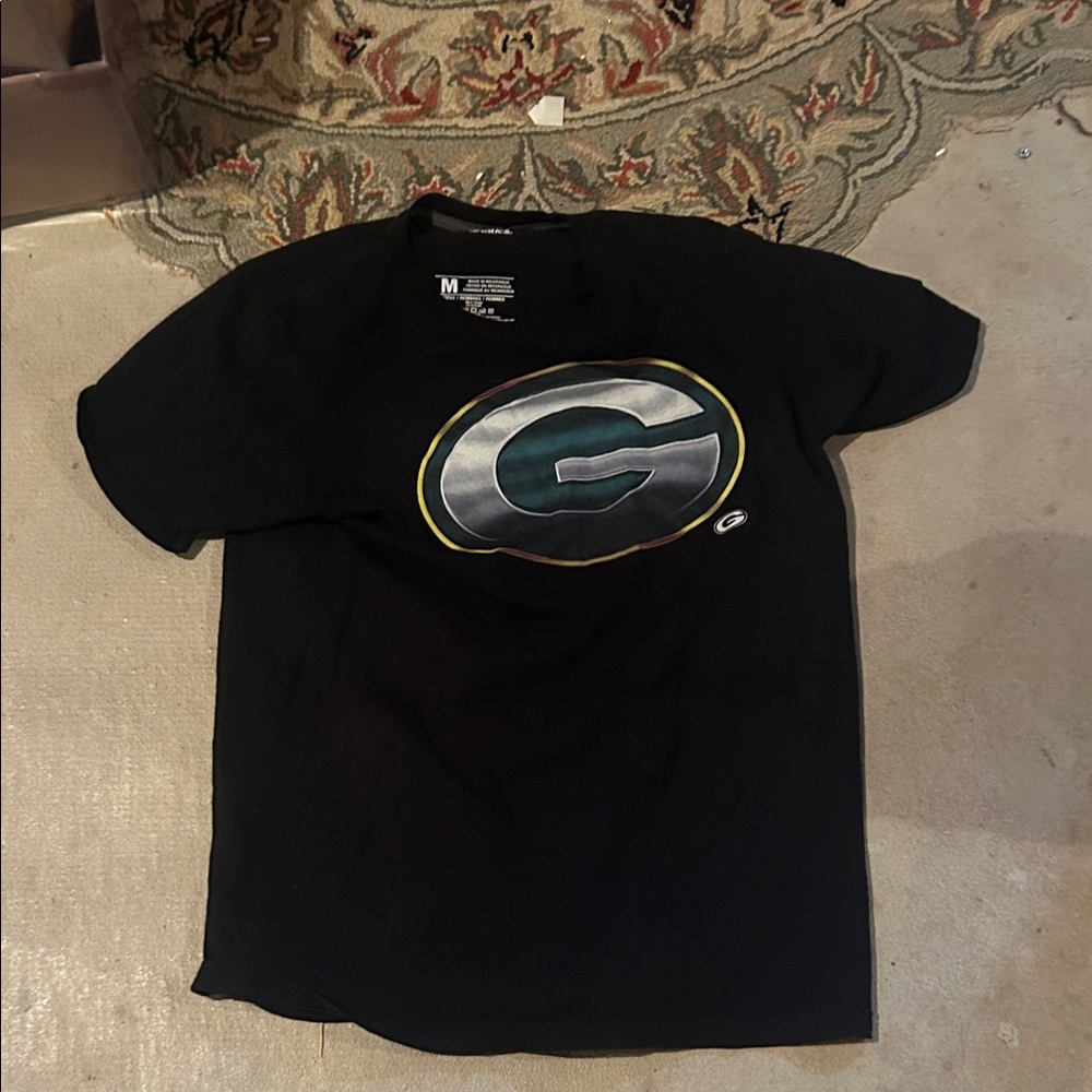 Green Bay Packers Black Graphic T-Shirt